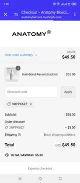 3MFPK6Z7 coupon verification screenshot