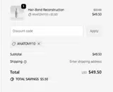 ANATOMY10 coupon verification screenshot