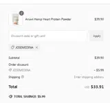 JOSEMEDINA coupon verification screenshot