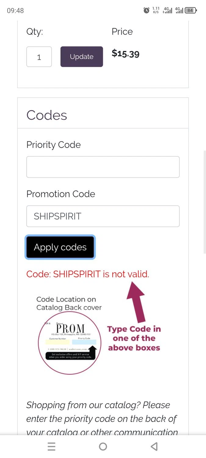 Anderson's coupon code screenshot showing code SHIPSPIRIT applied at Anderson's checkout page. Uploaded by SimplyCodes community member dayselis15 on Oct 2, 2025