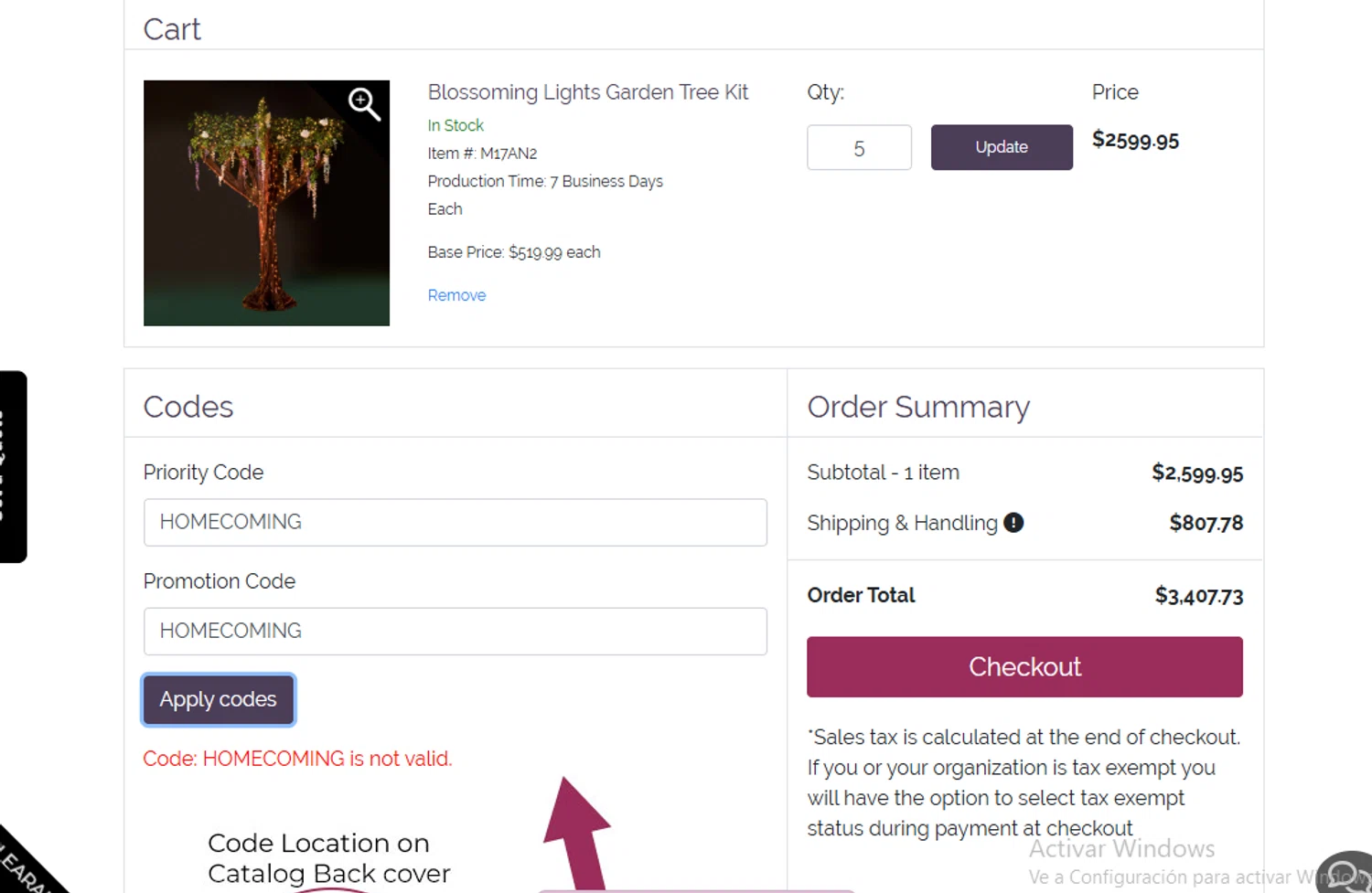 Anderson's coupon code screenshot showing code HOMECOMING applied at Anderson's checkout page. Uploaded by SimplyCodes community member BudgetGuardian5712 on Jan 16, 2026