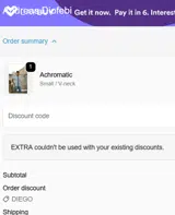 EXTRA coupon verification screenshot
