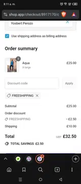 FREESHIPPING coupon verification screenshot