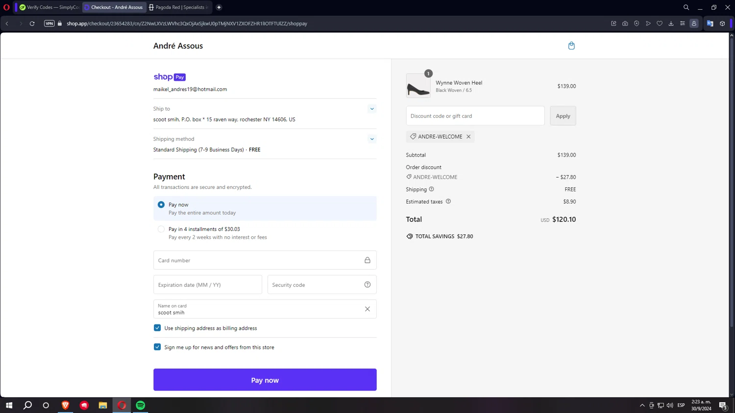 how to use Andre Assous coupons
