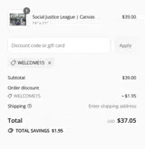 Androo's Art coupon verification screenshot