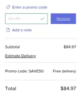 Save50 coupon verification screenshot