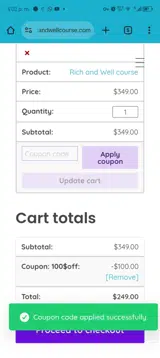 Save coupon verification screenshot