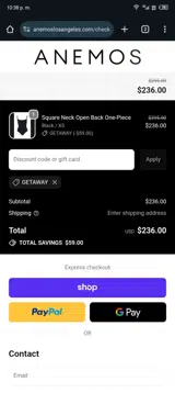 Anemos coupon verification screenshot