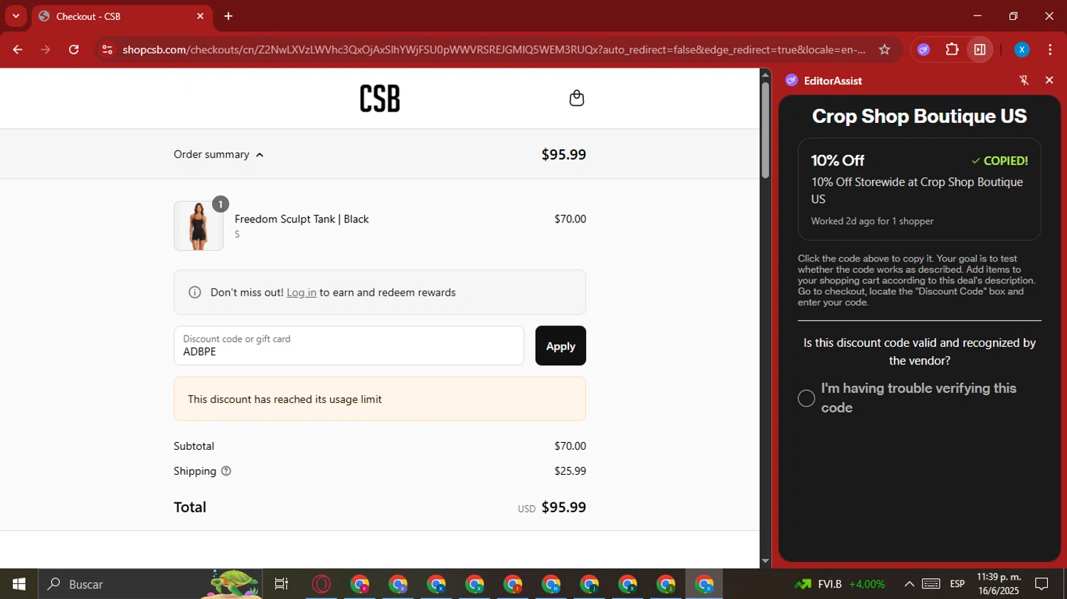 Angara coupon code screenshot showing code AFFSAVE25 applied at Angara checkout page. Uploaded by SimplyCodes community member ValueHawk9995 on Jun 17, 2025