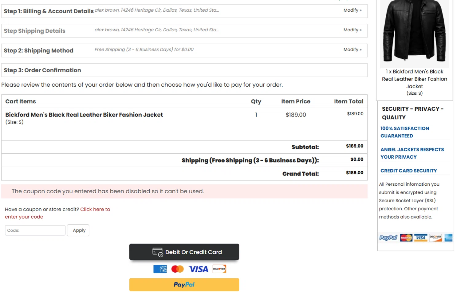 Angel Jackets coupon code screenshot showing code END30 applied at Angel Jackets checkout page. Uploaded by SimplyCodes community member VoucherVirtuoso2520 on Aug 27, 2025