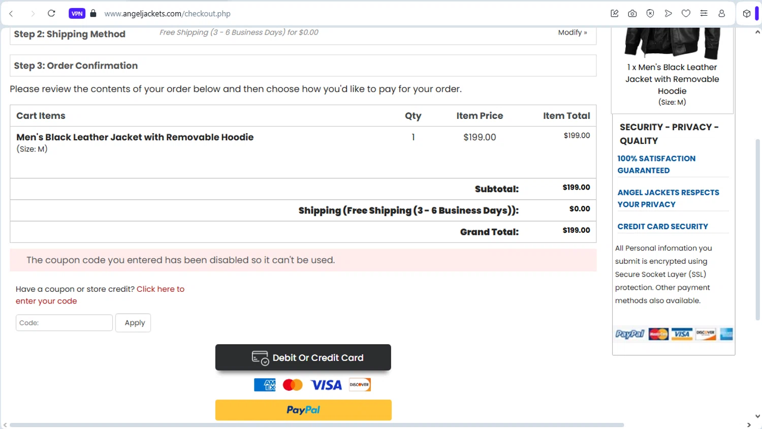 Angel Jackets coupon code screenshot showing code END30 applied at Angel Jackets checkout page. Uploaded by SimplyCodes community member rafaelmarquez on Aug 27, 2025