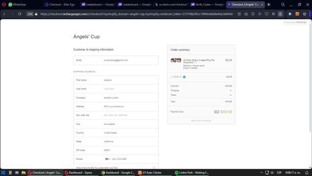 Angel's Cup checkout page showing Angel's Cup promo code box | Screenshot taken by SimplyCodes community member on Dec 28, 2023