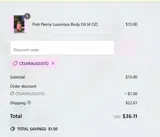 CESARAUGUSTO coupon verification screenshot