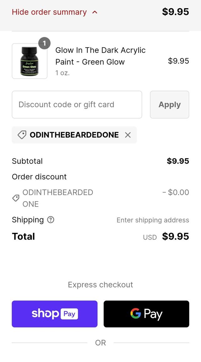 Angelus Direct checkout page showing Angelus Direct discount code box | Screenshot taken by SimplyCodes community member on Jan 7, 2024