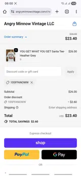 10sffanoww coupon verification screenshot