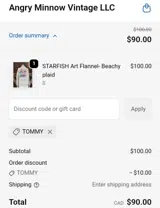 TOMMY coupon verification screenshot