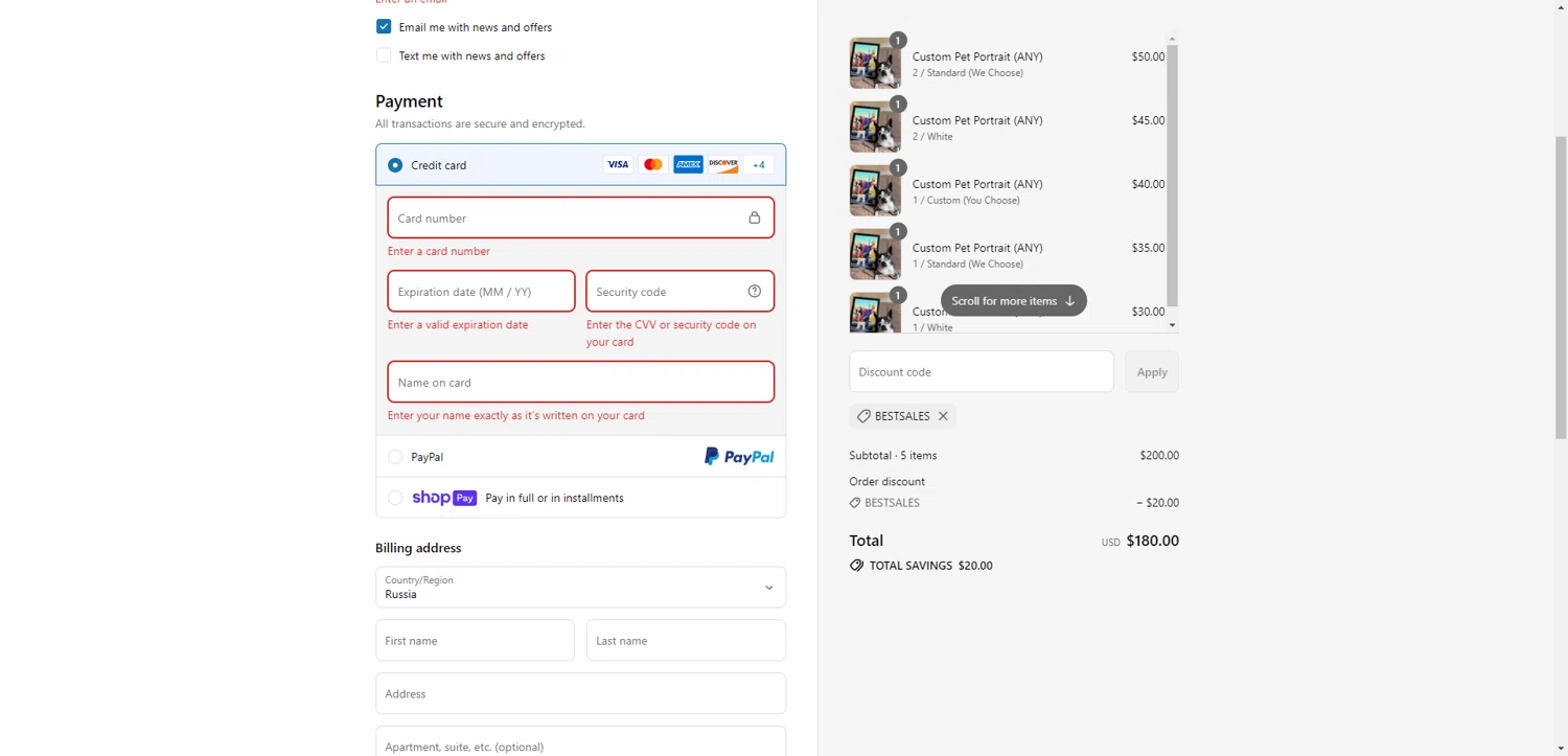 Anime Portraits discount code screenshot showing code BESTSALES applied at Anime Portraits checkout page. Uploaded by SimplyCodes community member CashSentinel5495 on Jul 28, 2025