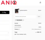 ANIQI coupon verification screenshot