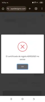 ADRD2021 coupon verification screenshot