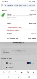 20OFFVICENTECM673 coupon verification screenshot