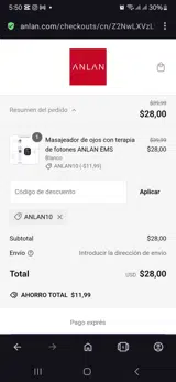Anlan10 coupon verification screenshot