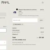 WELCOME10 coupon verification screenshot