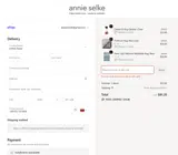 Annie Selke Outlet coupon verification screenshot