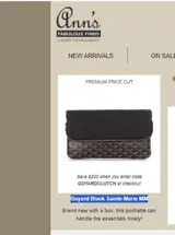 GOYARDCLUTCH coupon verification screenshot