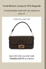 FENDIBAGUETTE coupon verification screenshot