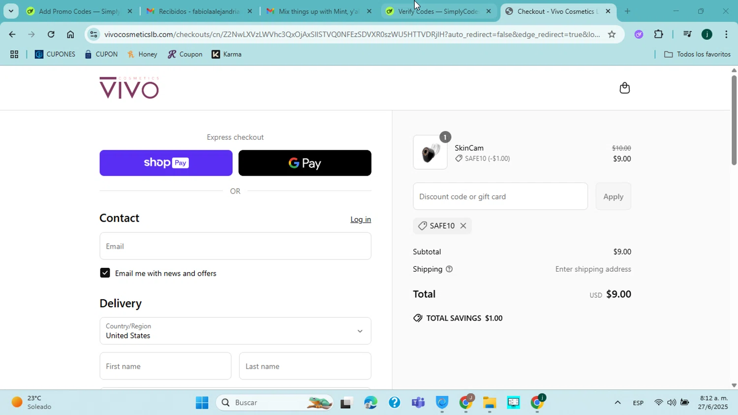 Ann Taylor promo code screenshot showing code ANN applied at Ann Taylor checkout page. Uploaded by SimplyCodes community member ABHF23 on Jun 27, 2025