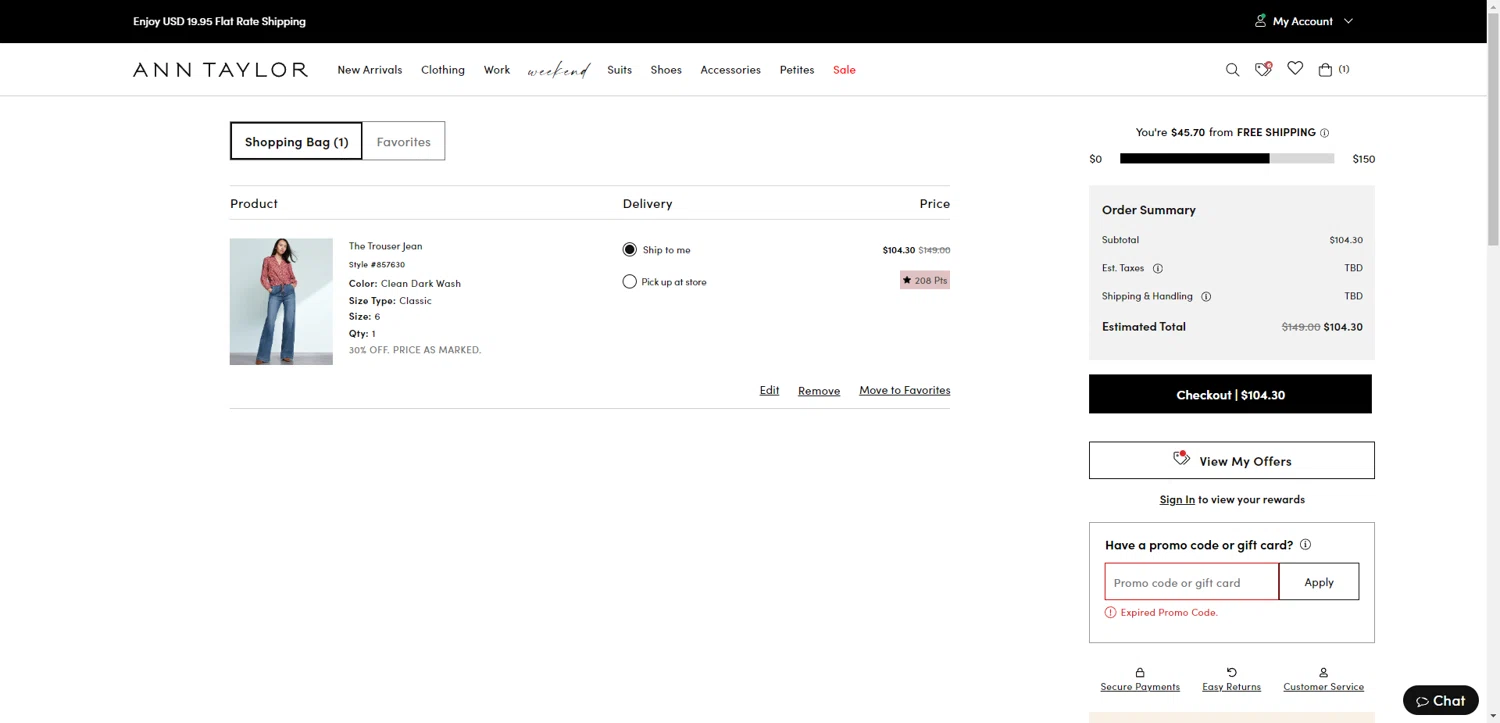 Ann Taylor Factory promo code screenshot showing code itshere applied at Ann Taylor Factory checkout page. Uploaded by SimplyCodes community member PennyRanger8219 on Aug 7, 2025