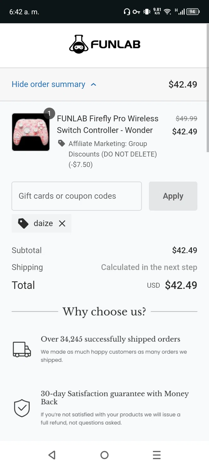 Anodyne Shoes promo code screenshot showing code ANODYNEEMAIL applied at Anodyne Shoes checkout page. Uploaded by SimplyCodes community member Vanmanuel on Apr 10, 2025