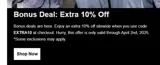 extra10 coupon verification screenshot