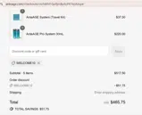 WELCOME10 coupon verification screenshot