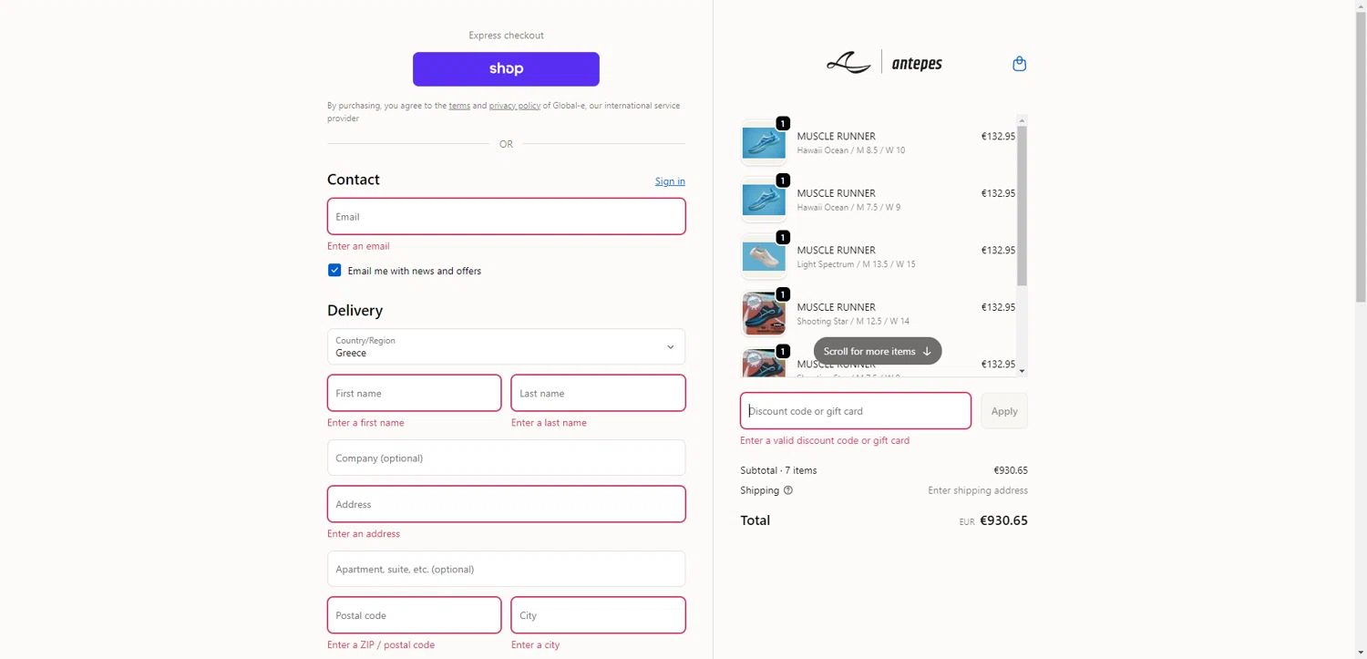 antepes promo code screenshot showing code ATHLETEX applied at antepes checkout page. Uploaded by SimplyCodes community member PromoAdmiral6652 on Oct 14, 2025