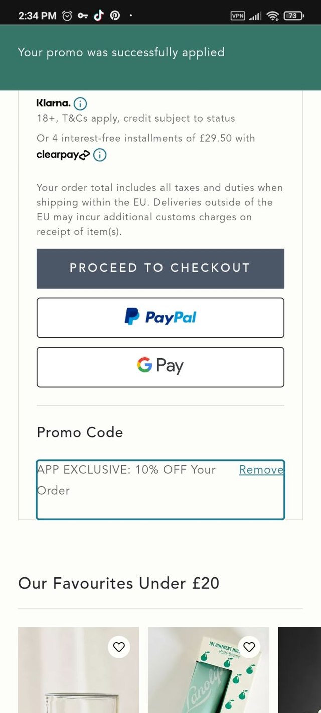 Anthropologie checkout page showing Anthropologie promo code box | Screenshot taken by SimplyCodes community member on Aug 24, 2025