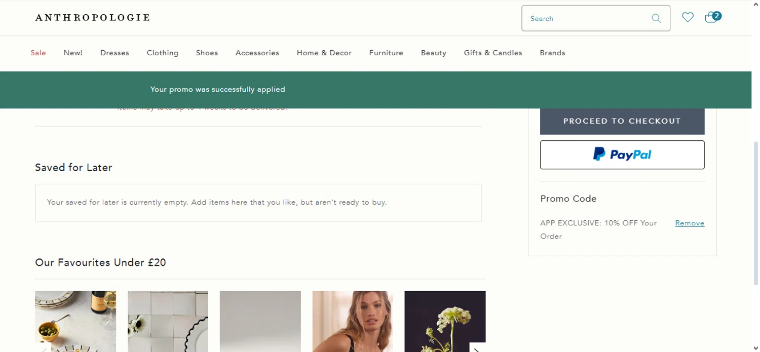 Anthropologie Coupons - 10% Off | September 2024