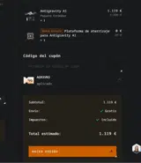 AGRXVN3 coupon verification screenshot