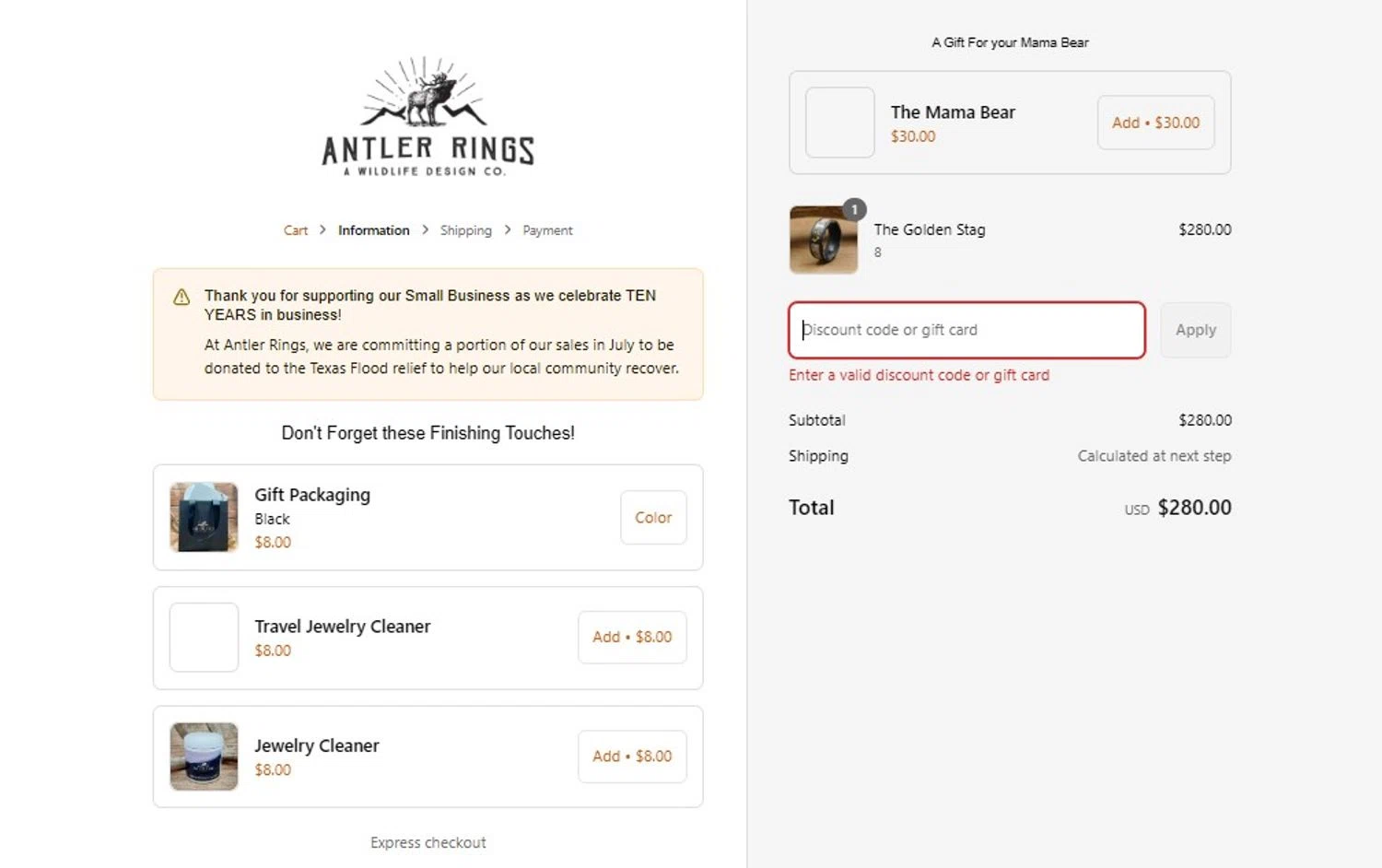 Antler Rings discount code screenshot showing code DARK25 applied at Antler Rings checkout page. Uploaded by SimplyCodes community member PennyScholar167 on Aug 5, 2025