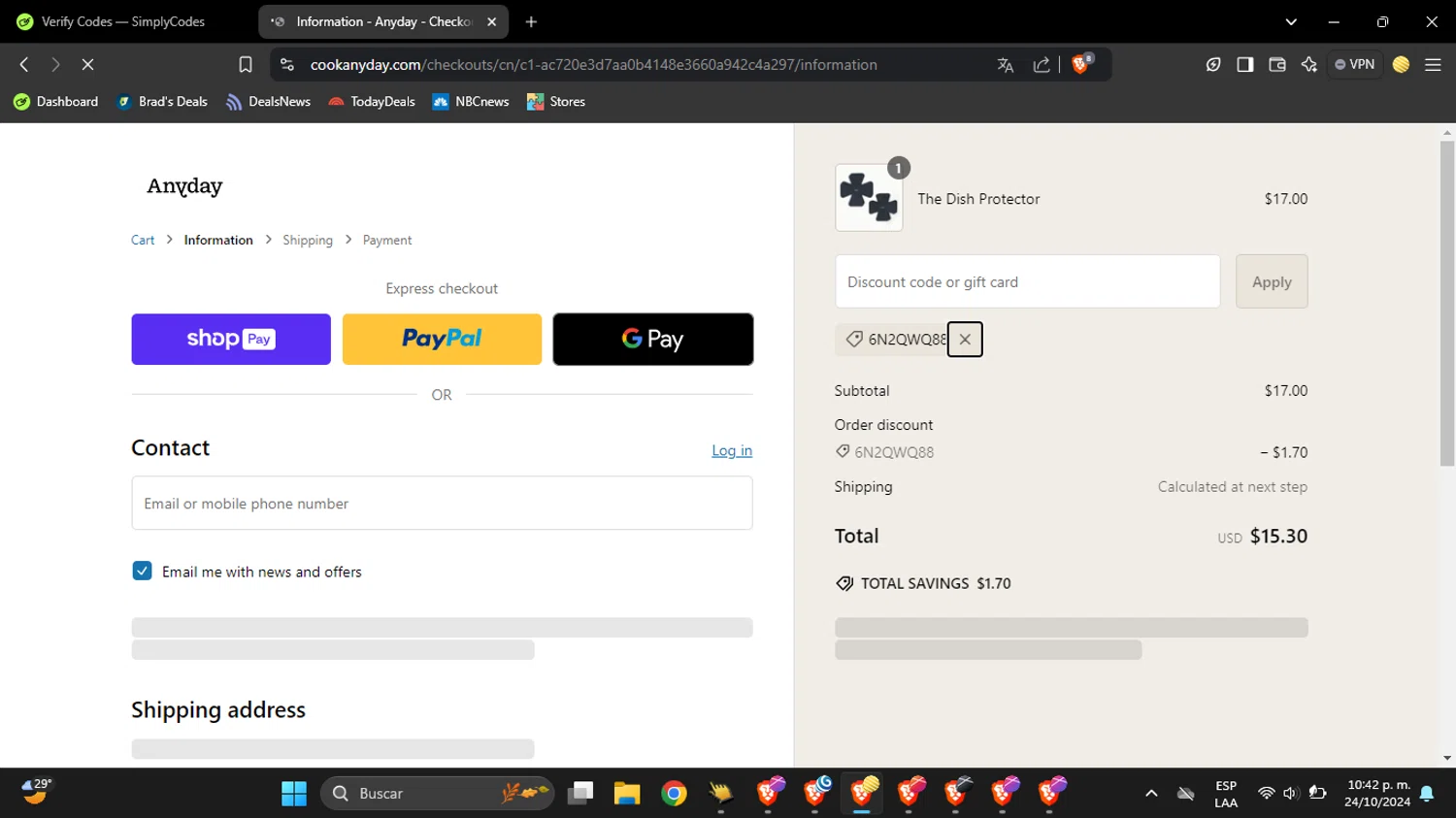 where to use 1-800-GOT-JUNK promo code box