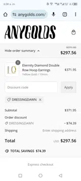 Dressingdawn coupon verification screenshot