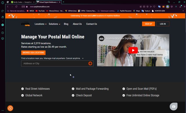 Anytime Mailbox checkout page showing Anytime Mailbox promo code box | Screenshot taken by SimplyCodes community member on Jul 2, 2024