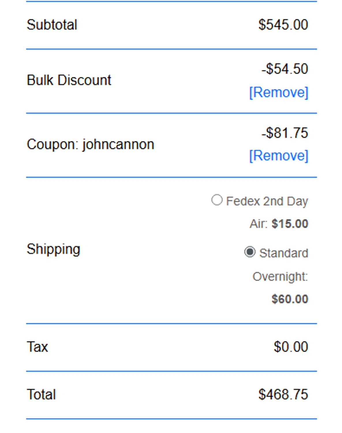 Alpha & Omega Peptide promo code screenshot showing code Johncannon applied at Alpha & Omega Peptide checkout page. Uploaded by SimplyCodes community member MightyCaptain4043 on Oct 13, 2025