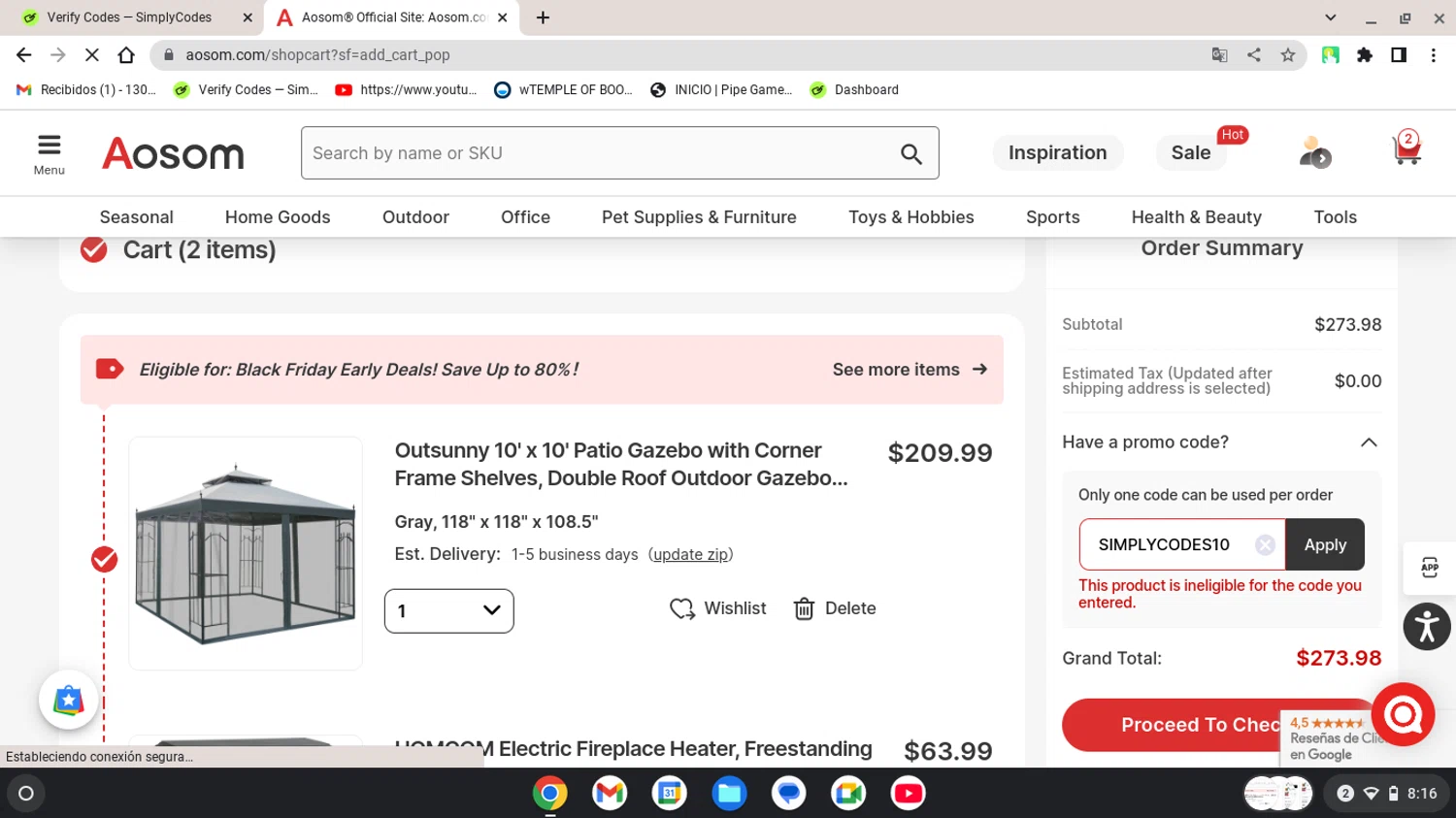 how to use Aosom coupons