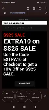 Extra10 coupon verification screenshot