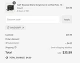 SAVE10OFF coupon verification screenshot
