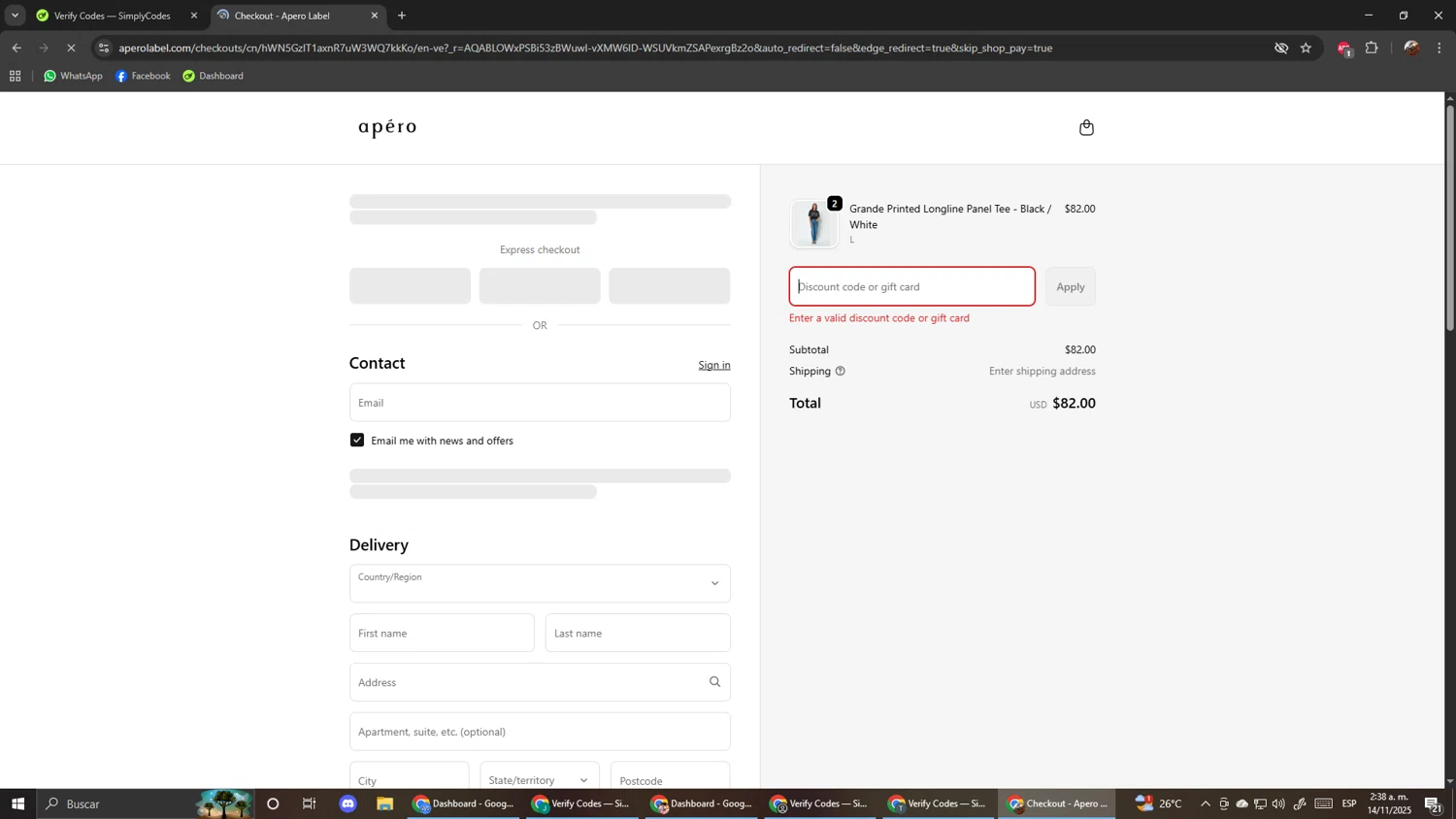 Apero Label discount code screenshot showing code 2SETS applied at Apero Label checkout page. Uploaded by SimplyCodes community member ScanShopper554 on Nov 14, 2025