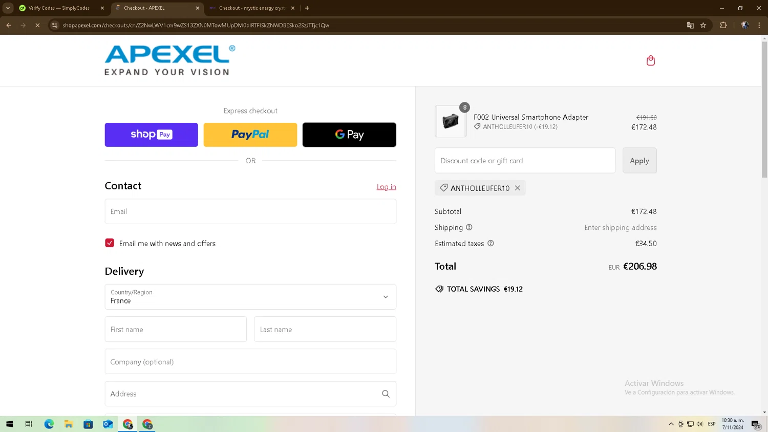 how to use Apexel coupons