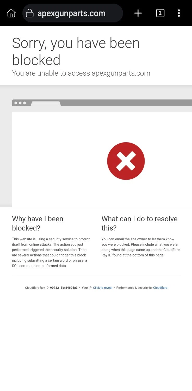 APEX Gun Parts checkout page showing APEX Gun Parts discount code box | Screenshot taken by SimplyCodes community member on Jan 25, 2025