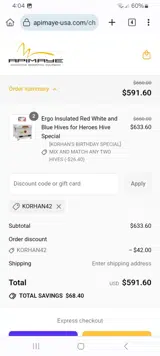 KORHAN42 coupon verification screenshot